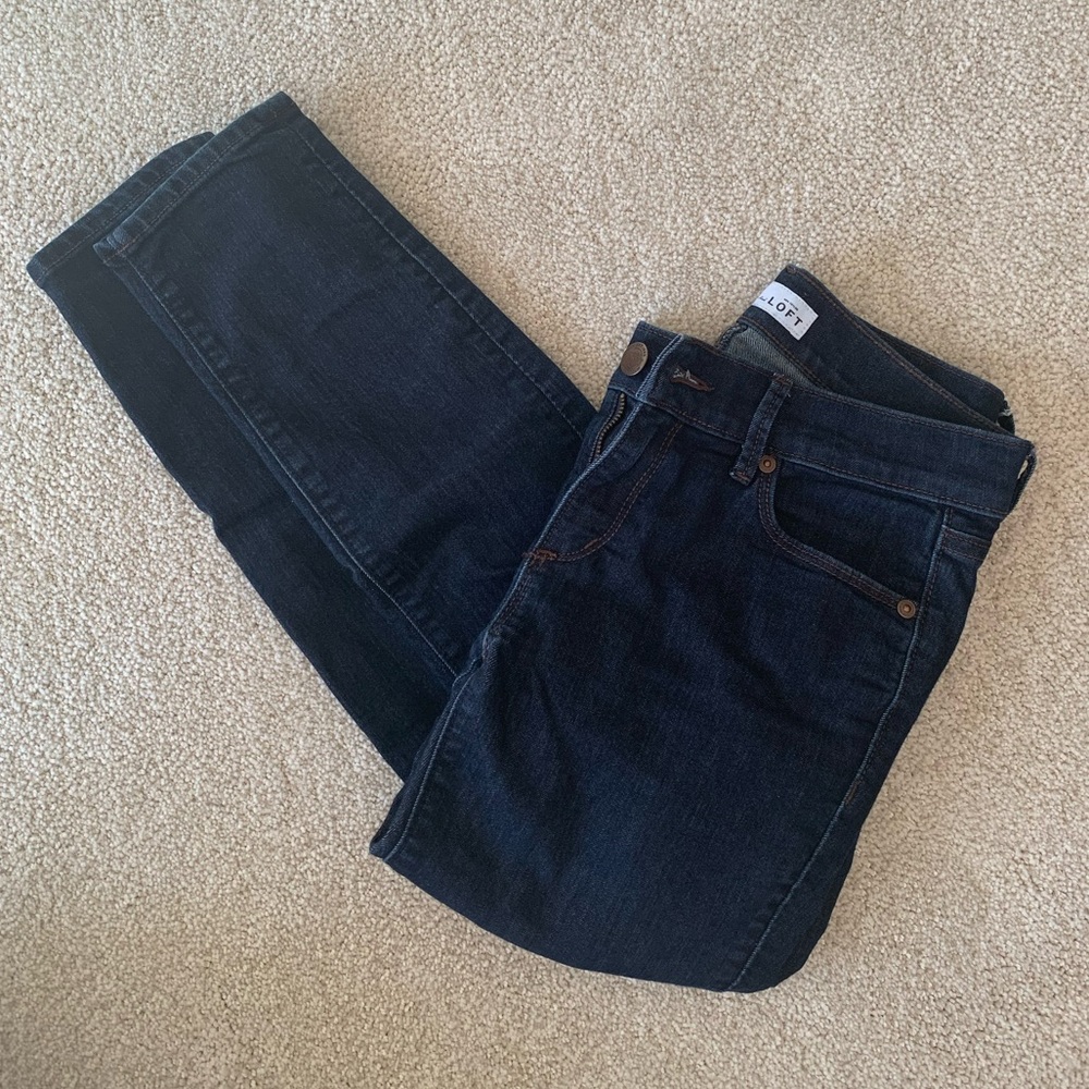 Dark LOFT Skinny Jeans
